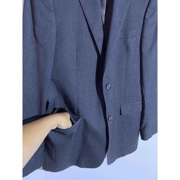 Lauren Ralph Lauren Blazer Mens 40L Gray Slim Black Label Wool Sport Coat Jacket - Picture 4 of 16